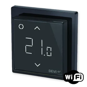 devireg smart wifi thermostat in pure black