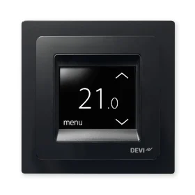 devireg touch digital thermostat in black