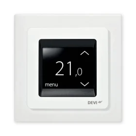 devireg touch digital thermostat in white