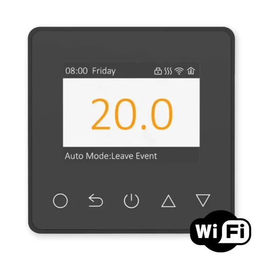 amber thermostat dt-two+ in black