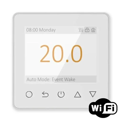 amber thermostat dt-two+ in white